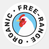 Moderne Boerderij verse eieren Kippen Kartonnen do Ronde Sticker (Voorkant)