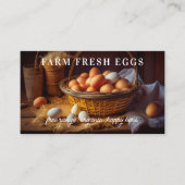 Moderne Boerderij verse eieren kippeneieren Visitekaartje (Voorkant)