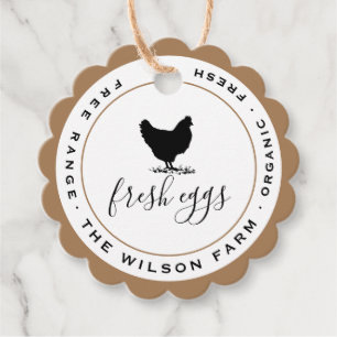 Moderne boerderij Verse Eieren Product Labels