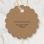 Moderne boerderij Verse Eieren Product Labels (Achterkant)