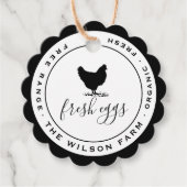 Moderne boerderij Verse Eieren Product Labels (Voorkant)