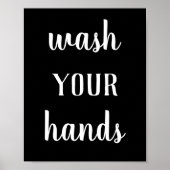 Moderne boerderij wast uw handen in de badkamer poster (Voorkant)