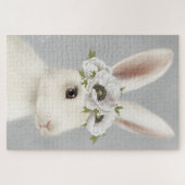 moderne boerderij - witte konijnenpuzzel legpuzzel (Horizontaal)