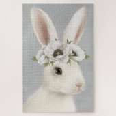 moderne  boerderij - witte konijnenpuzzel legpuzzel (Verticaal)