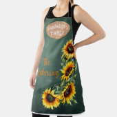 Moderne boerderij zonnebloem botanische gepersonal schort (Insitu)