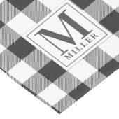 Moderne boerderij zwart Buffalo geruite monogram Korte Tafelloper (Hoek)