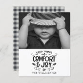 Moderne boerderij | Zwart-wit budget Kaart (Voorkant / Achterkant)