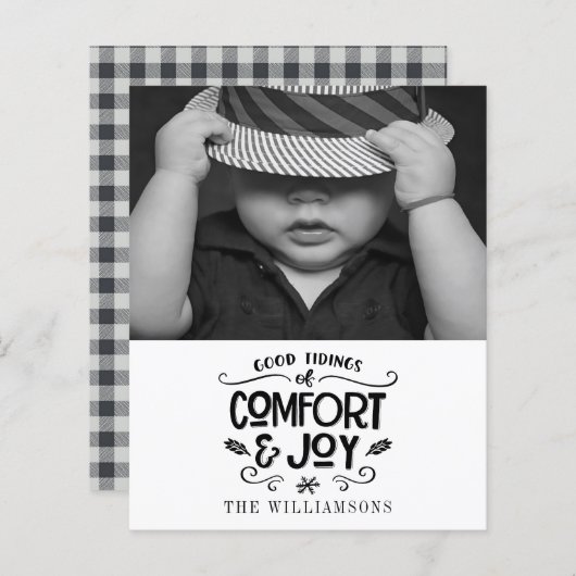 Moderne boerderij | Zwart-wit budget Kaart (Voorkant / Achterkant)