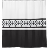 Moderne Boerderij Zwart-wit Classy Douchegordijn (Voorkant)