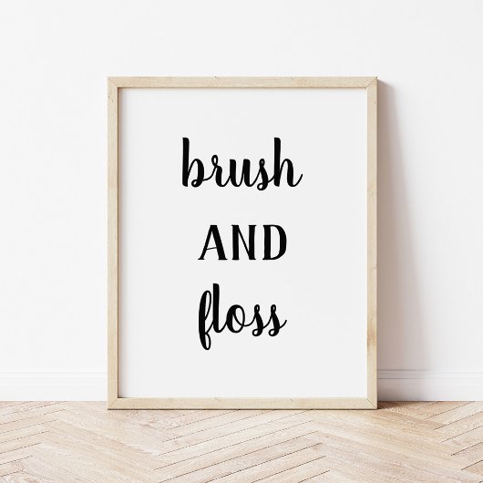 Moderne boerderijkwast en Floss-afdruk Poster