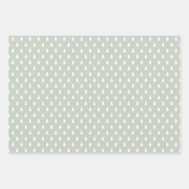 Moderne boerderijvakantiepastel groen inpakpapier vel