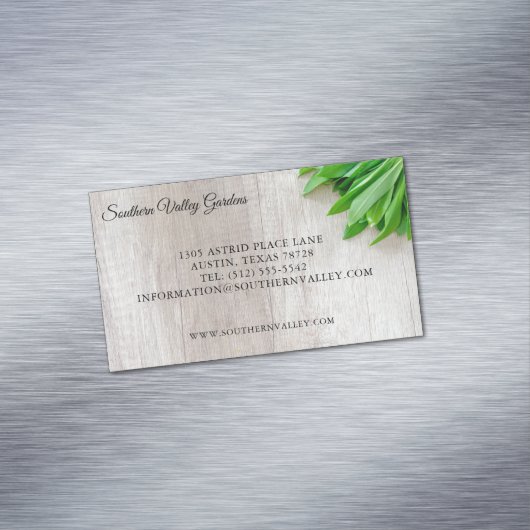 Moderne Boeren Markt Botanist of Bloemist Magnetisch Visitekaartje (Voorbeeld)