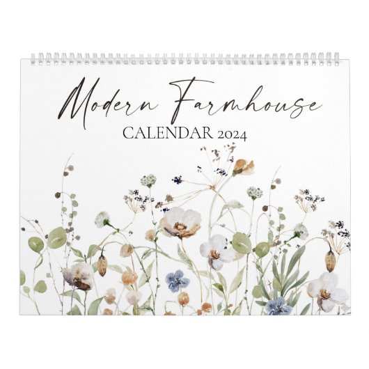 Moderne boerenkalender 2024 kalender (Hoes)
