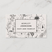 Moderne boesdoorspoeling en horizontaal zwart visitekaartje (Voorkant)