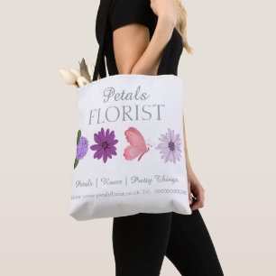 Moderne Boetiek Bloemist Bedrijfsbranding Tote Bag