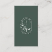 Moderne bogen-Logo en -monogram in de Floral Visitekaartje (Voorkant)