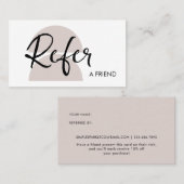 Moderne bogen verwijzen naar een vriend aanbevelingskaartje (Voorkant / Achterkant)