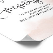 Moderne bogundy in liefdevol trouwbord poster (Hoek)