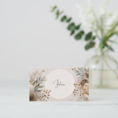 Moderne Boheemse aardse gedroogde botanische Visitekaartje (Staand voorkant)