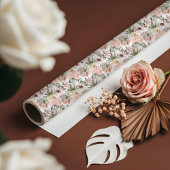 Moderne Boheemse Aquarel Boho Bloemige Bruiloft Cadeaupapier