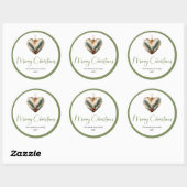 Moderne Boheemse Aquarel Kerst Favor Sticker (Vel)