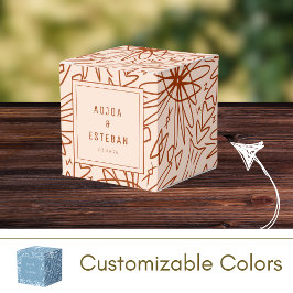 Moderne Boheemse artistieke tekening Bedankdoosjes