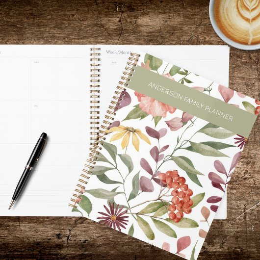 Moderne Boheemse Bloem Planner