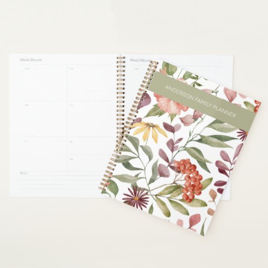 Moderne Boheemse Bloem Planner (Display)