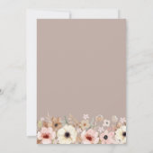 Moderne Boheemse Bloemen Eerste Heilige Communie Kaart (Achterkant)