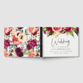 Moderne Boheemse bloemenbruiloft Gastenboek (Volledig)