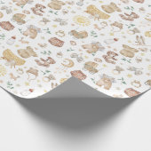 Moderne Boheemse gedempte babykleding speelgoed ki Cadeaupapier (Hoek)