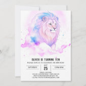 Moderne Boheemse Leeuw Verjaardag Kaart (Voorkant)