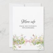 Moderne Boheemse Monogram Waterverf Bloemen Huweli Kaart (Achterkant)