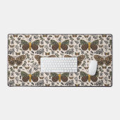Moderne Boheemse Moth Wildflowers Abstract patroon Bureaumat (Keyboard & Muis)