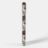 Moderne Boheemse Moth Wildflowers Abstract patroon Case-Mate iPhone Case (Achterkant / Rechts)