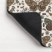 Moderne Boheemse Moth Wildflowers Abstract patroon Muismat (Hoek)