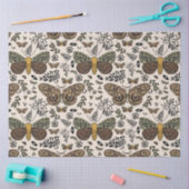 Moderne Boheemse Moth Wildflowers Abstract patroon Tissuepapier (Craft)