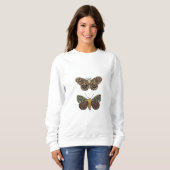 Moderne Boheemse Moth Wildflowers Abstract patroon Trui (Voorkant volledig)