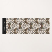 Moderne Boheemse Moth Wildflowers Abstract patroon Yogamat (Voorkant (horizontaal))