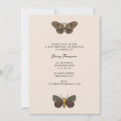 Moderne Boheemse Moth Wildflowers Abstracte verjaa Kaart (Voorkant)