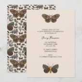 Moderne Boheemse Moth Wildflowers Abstracte verjaa Kaart (Voorkant / Achterkant)