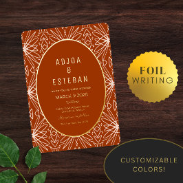 Moderne Boheemse Oerwoud Tribe Print Folie Uitnodiging