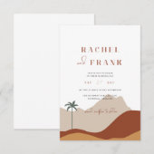 Moderne Boheemse Terracotta Woestijn Bruiloft uitn Kaart (Voorkant / Achterkant)