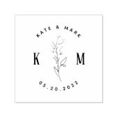 Moderne Boheemse Trouw Monogram 'Save the Date' Zelfinktende Stempel (Design)