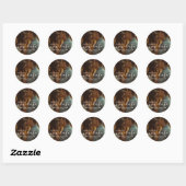 Moderne Boheemse Trouw Save The Date Ronde Sticker (Vel)