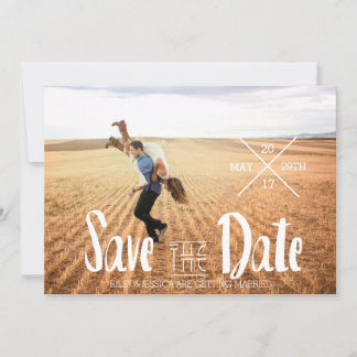 Moderne Boheemse typografie | Foto De datum opslaa Save The Date