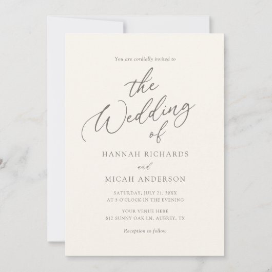 Moderne Boheemse verbrande oranje trouwuitnodiging Kaart (Voorkant)