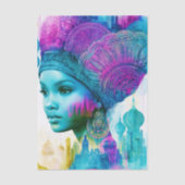 Moderne Boheemse Vrouwencollage FT2L Decoupage Tissuepapier (Voorkant)