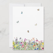 Moderne Boheemse Wilde Bloemen Bruiloft Kaart (Achterkant)