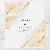 Moderne Boheemse Woestijn Aquarel Was Wijn Etiket (Enkel label)